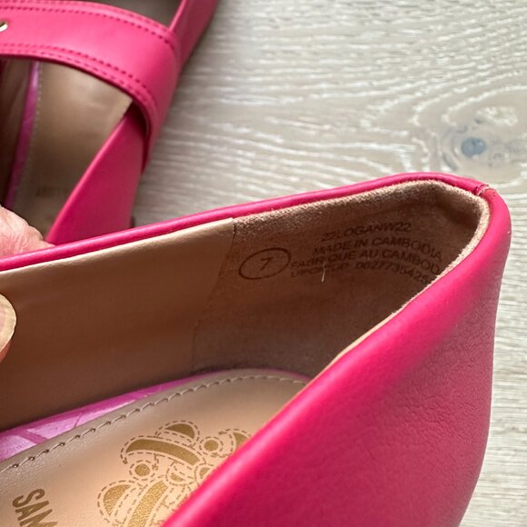 Sam & Libby Pink Mary Janes with Crystal Flower Buckle - Picture 6 of 8